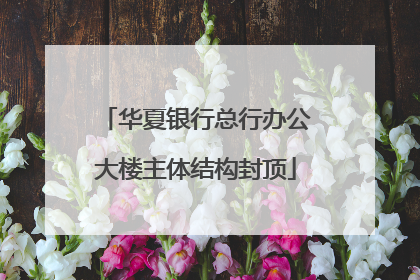 华夏银行总行办公大楼主体结构封顶